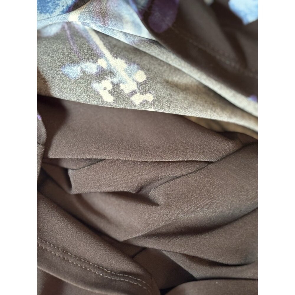 Lauren Ralph Lauren Women’s 10 Petite Black Floral Ruched Career Dress - Picture 6 of 10